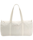 Striped organic cotton barrel bag