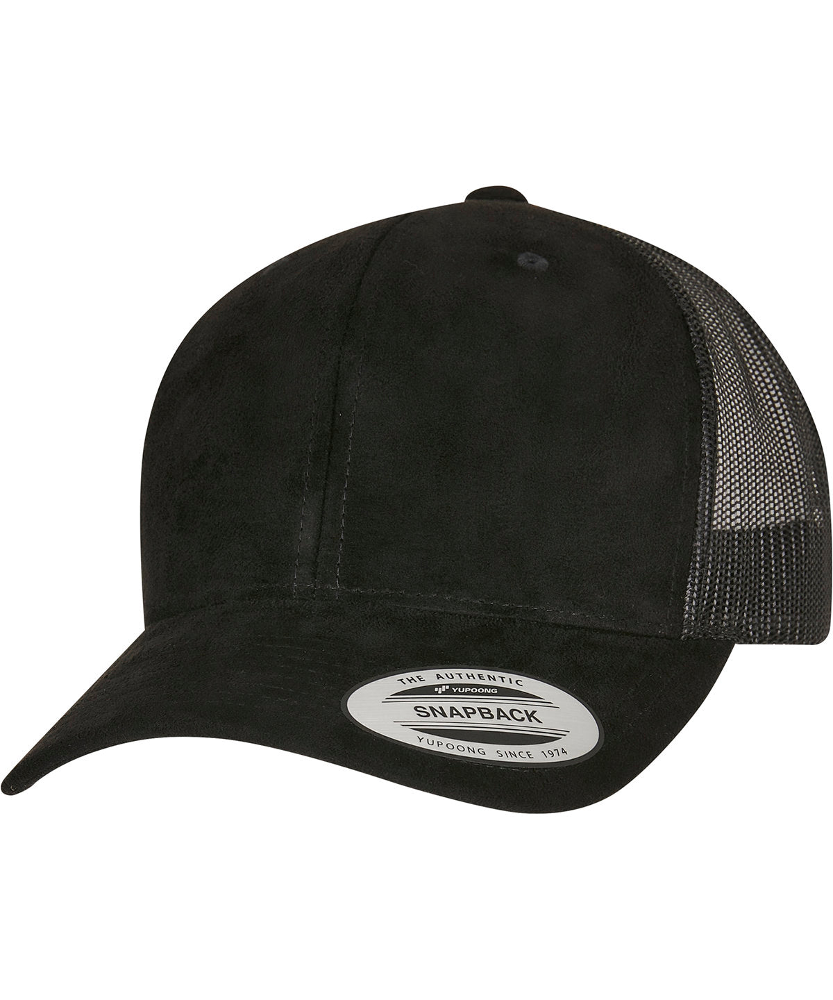 Imitation suede leather trucker cap (6606SU)