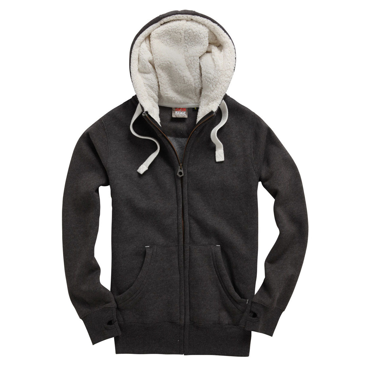 Sherpa Fleece Zip Hoodie-Peach Finished